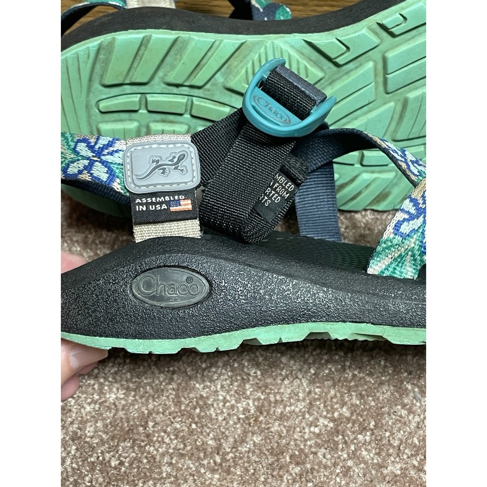 Chaco Womens Shoes Hiking Sandals Size 6 Classic Teal Blue - Picture 10 of 12
